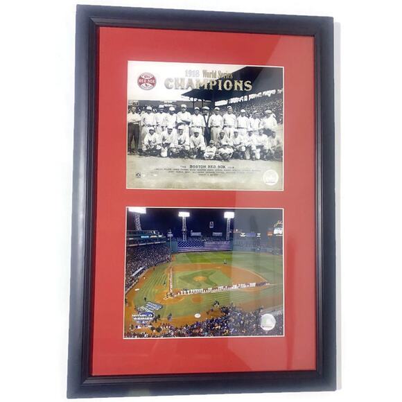 Boston Red Sox World Series Champions 1918 & 2004 Team Photos Framed Matted - Picture 8 of 10